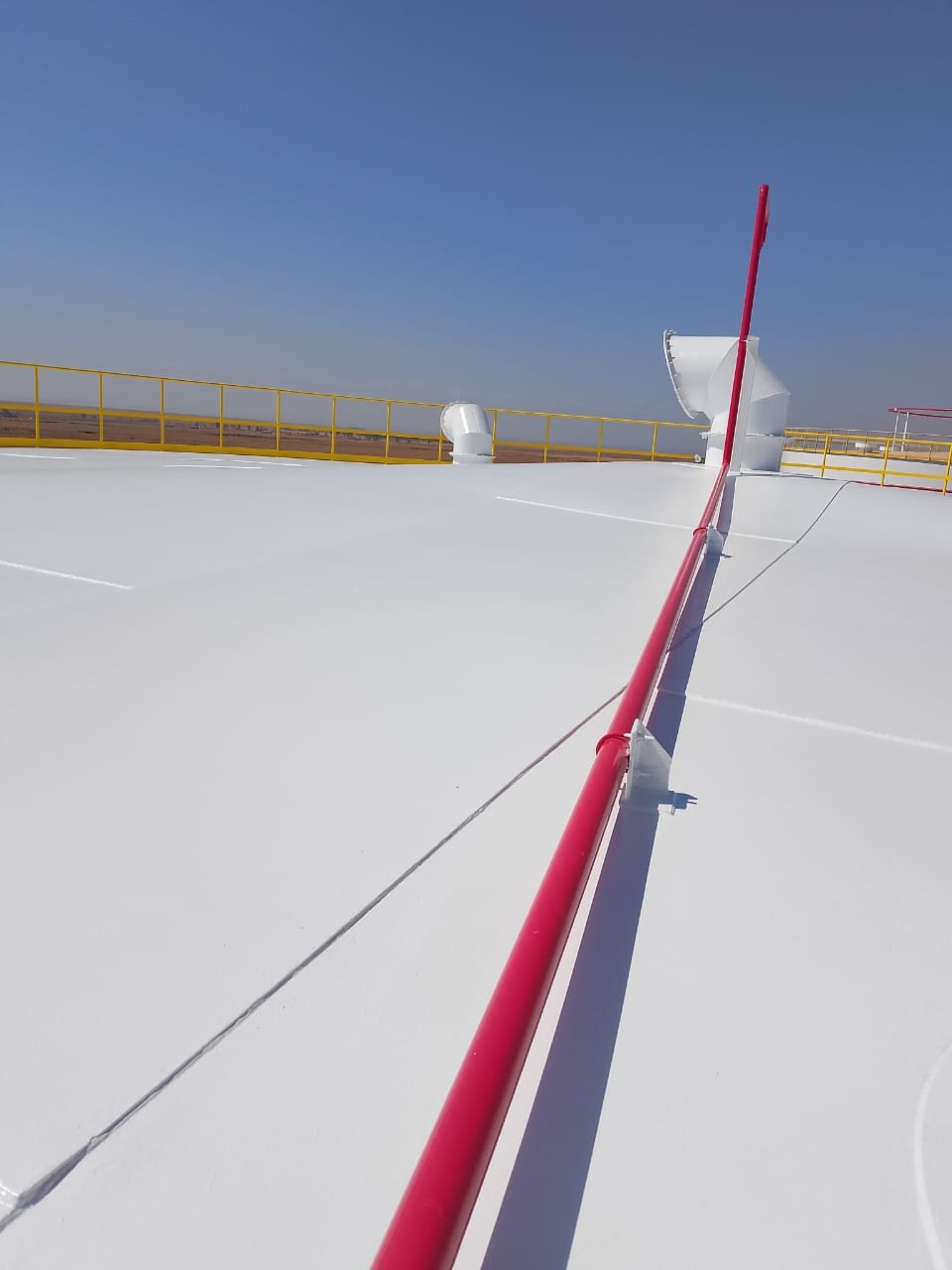 Detalhe de acabamento anticorrosivo aplicado